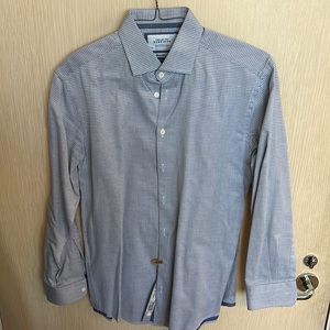 Charles Tyrwhitt Mens 16/33extra slim fit blue dot dress shirt